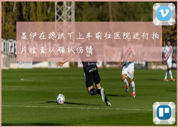 盖伊在搀扶下上车前往医院进行拍片检查以确认伤情